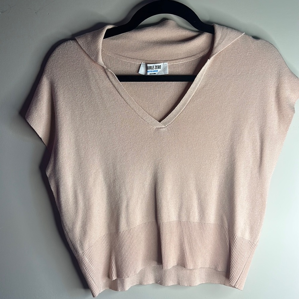 Crop top collard shirt